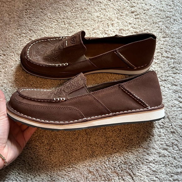 Men’s Artist brown patterned slip on casual shoes size 12 - Picture 4 of 10